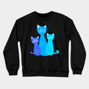 Blue Cats Crewneck Sweatshirt